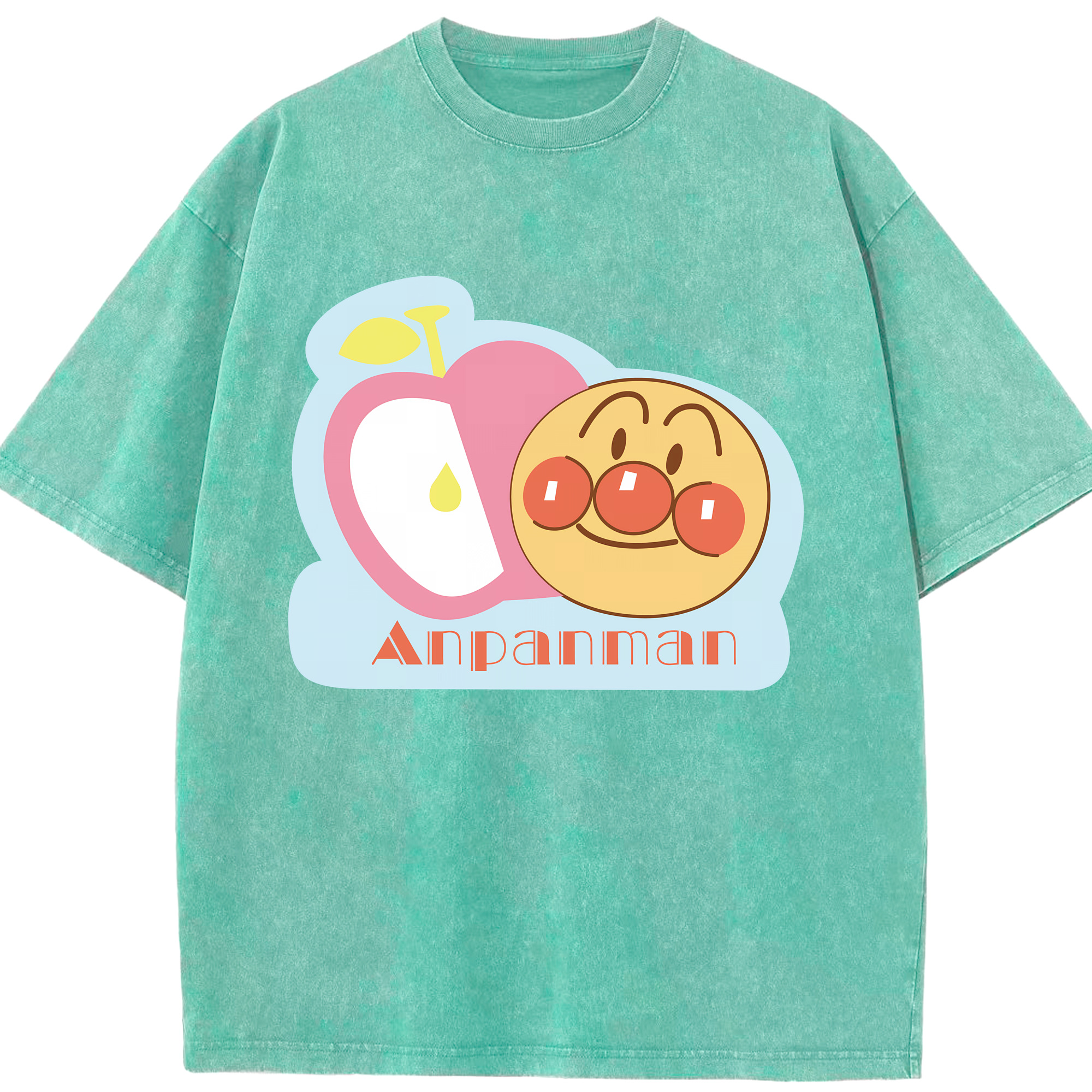 （画像用） アンパンマン Anpanman 綿100% ヴィンテージ風 半袖Tシャツ（フロントプリント）